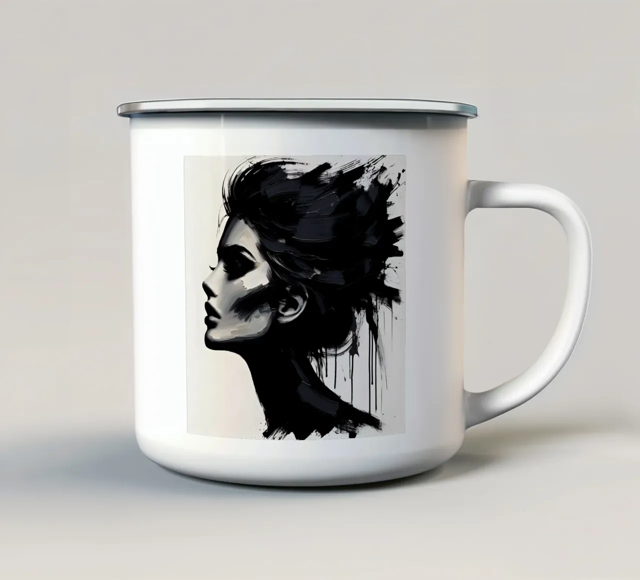 CAPELLI INQUINATI tazza in smalto da ARTOMATIC