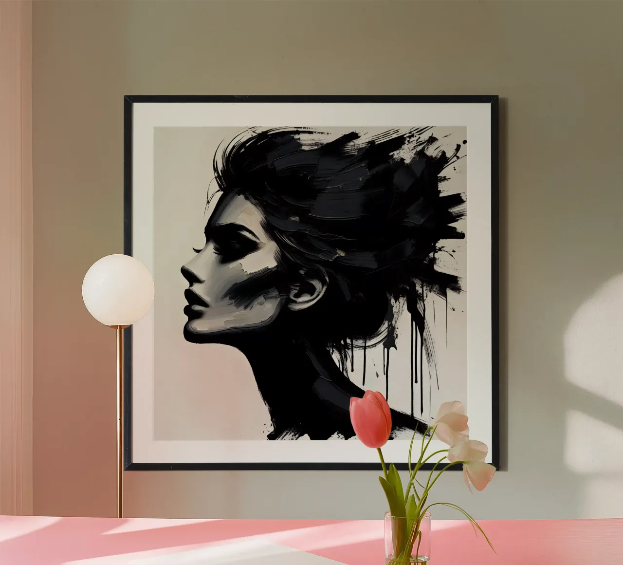 CAPELLI INQUINATI poster con telaio in legno da ARTOMATIC