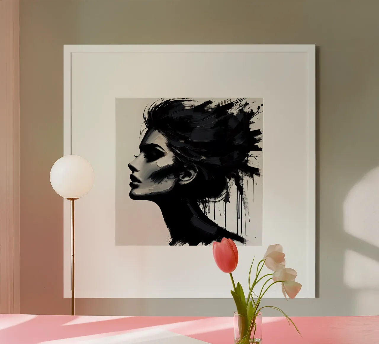 CAPELLI INQUINATI poster con telaio in legno da ARTOMATIC