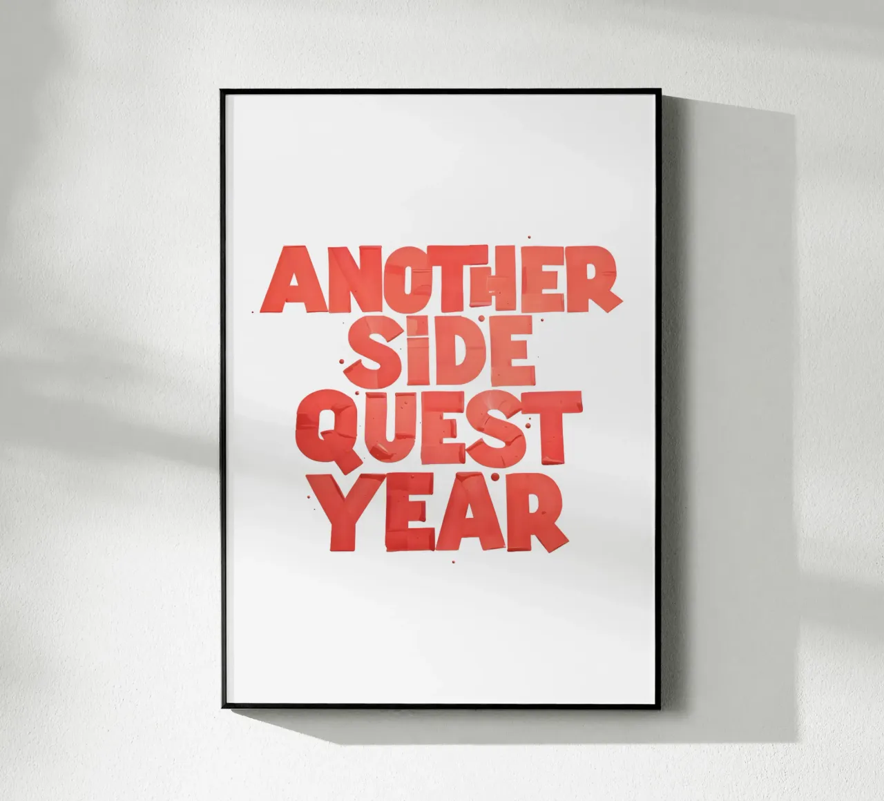 Another Side Quest Year plexiglass da söndagdesign