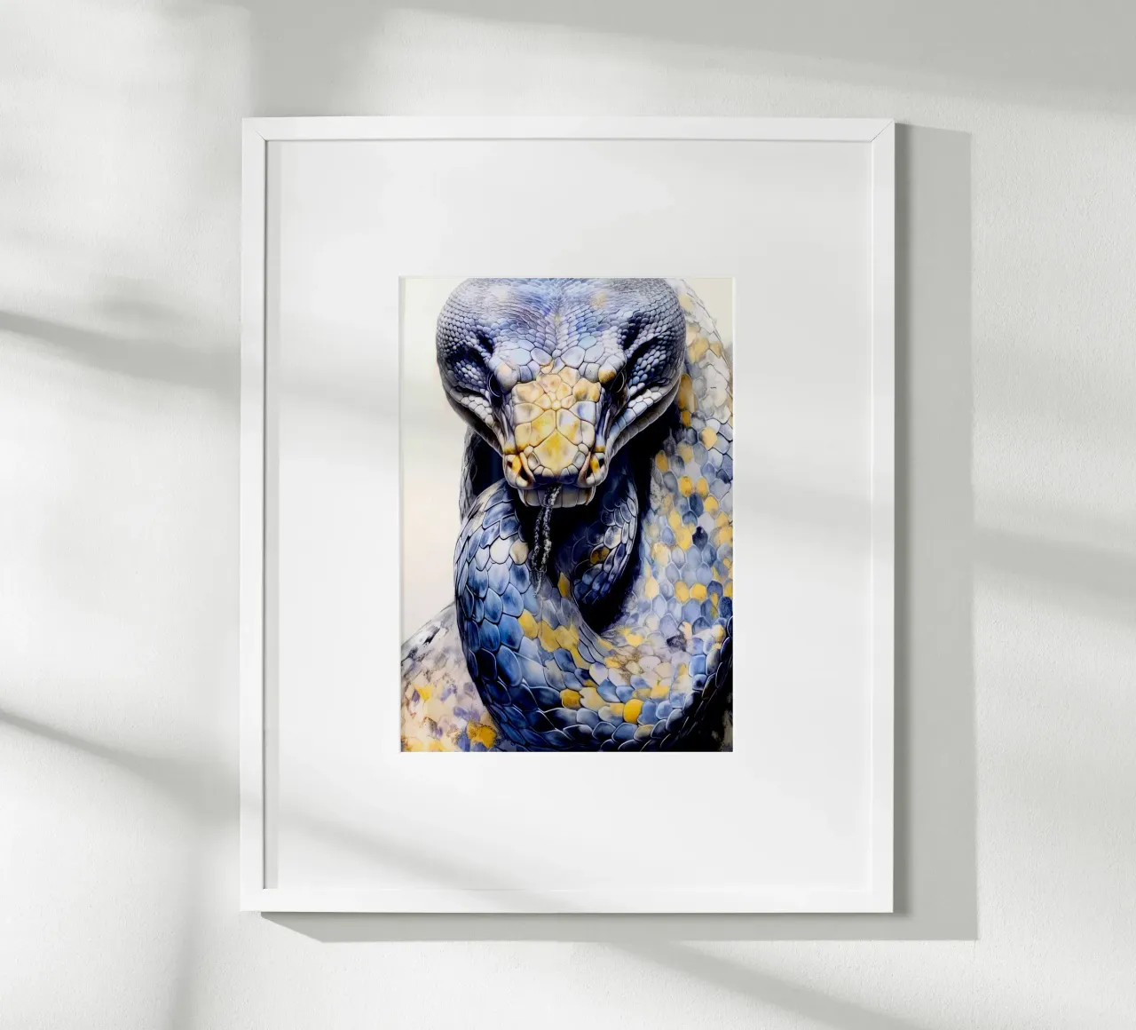 Serpente animale acquerellato carta hahnemühle da Justyna Jaszke JBJart