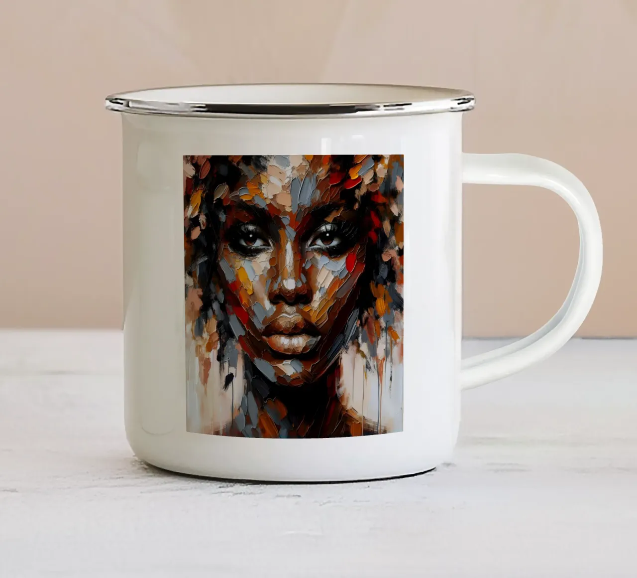 MENTE CREATIVA tazza in smalto da ARTOMATIC