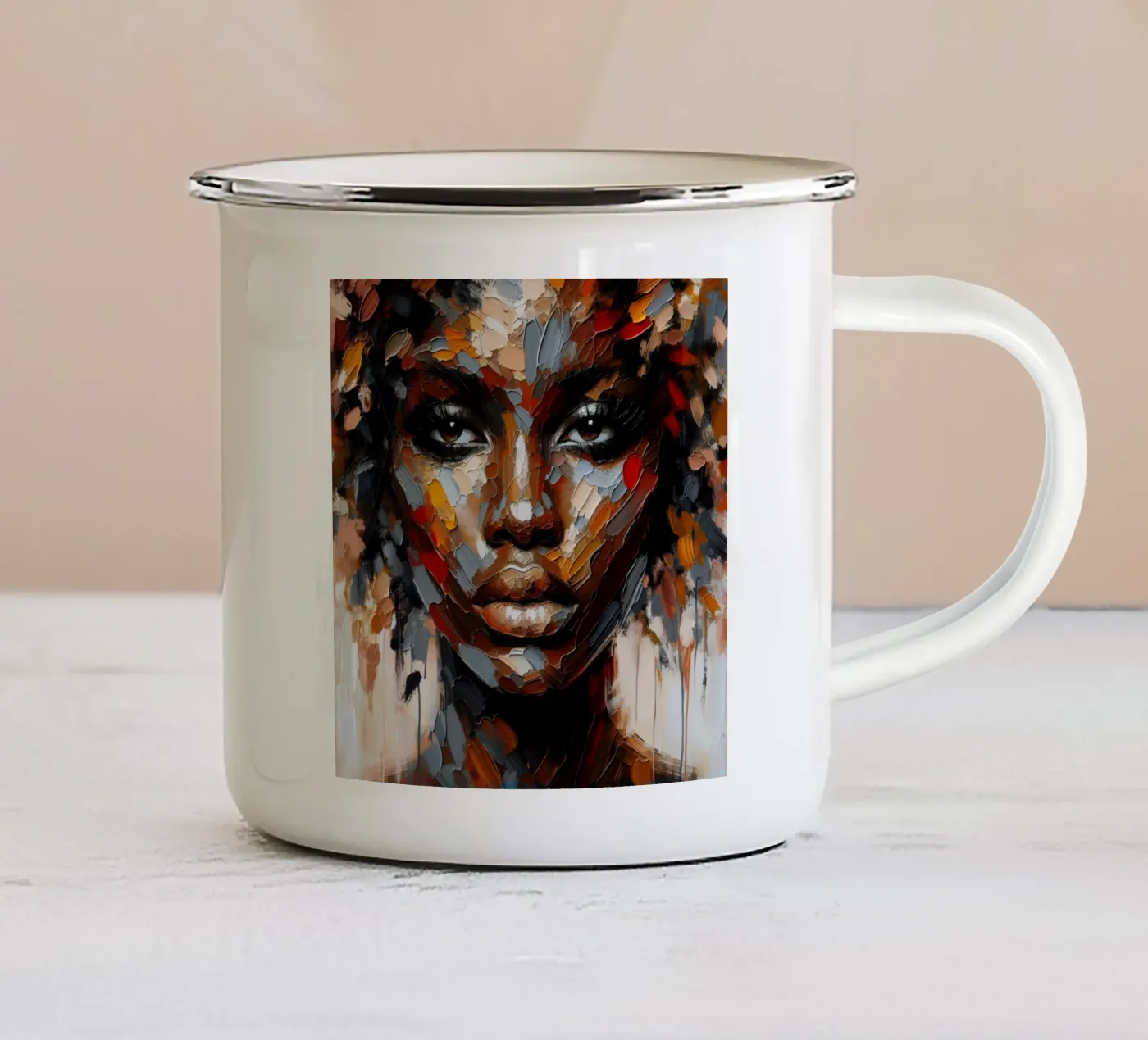CREATIVE MIND enamel mug by ARTOMATIC