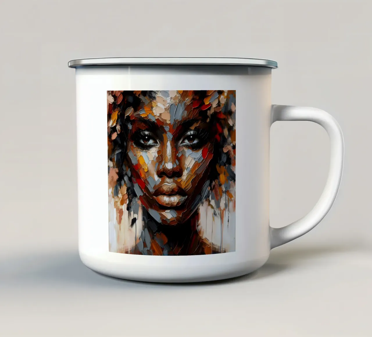 MENTE CREATIVA tazza in smalto da ARTOMATIC