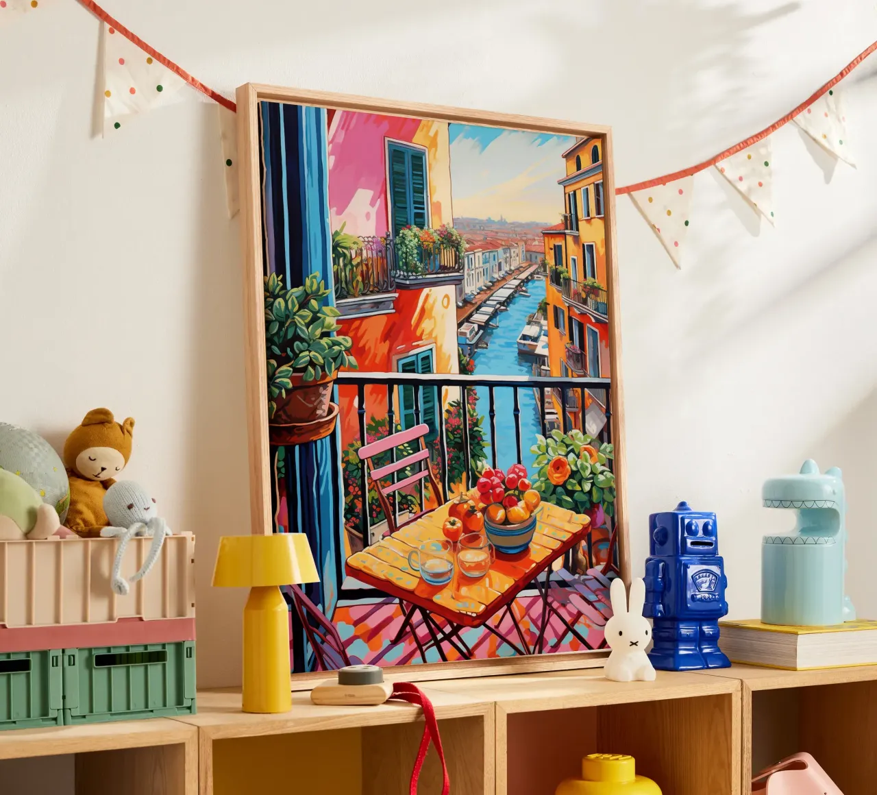 Balcony canvas met Baklijst van Artsy Bessy