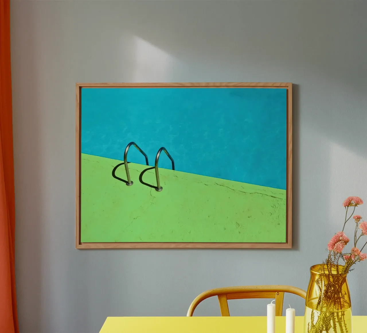 Bright Summer Swimming Pool alu-dibond by medineprint