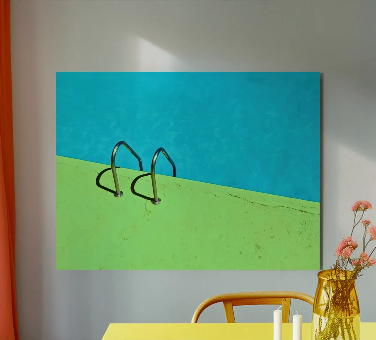 Bright Summer Swimming Pool alu-dibond by medineprint