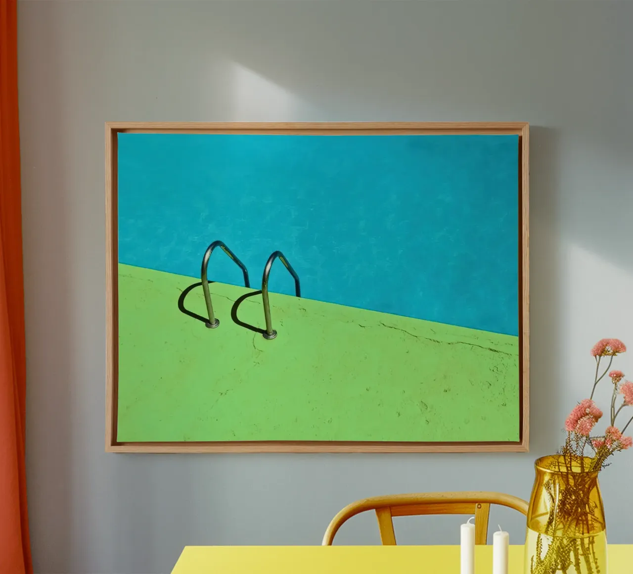 Bright Summer Swimming Pool canvas by medineprint