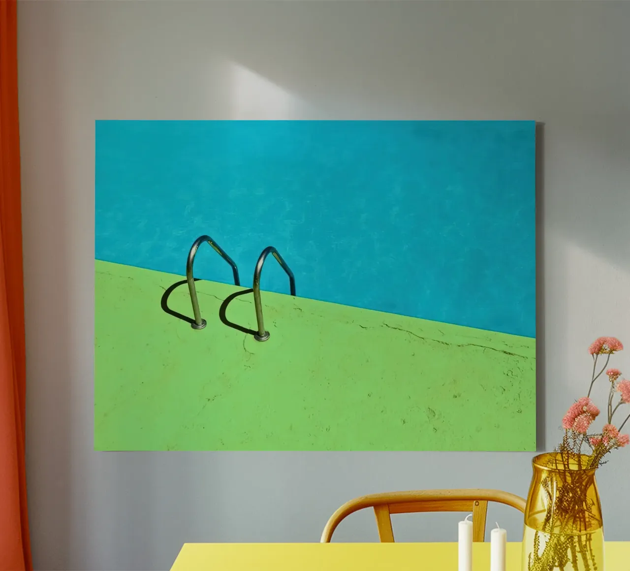 Bright Summer Swimming Pool canvas by medineprint