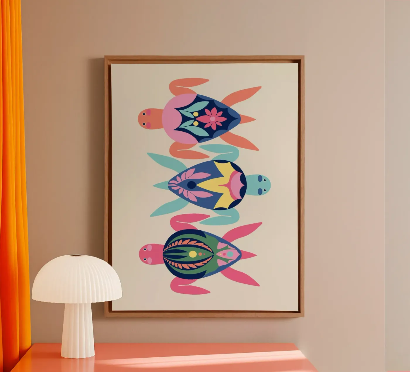 Turtles canvas van Artsy Bessy