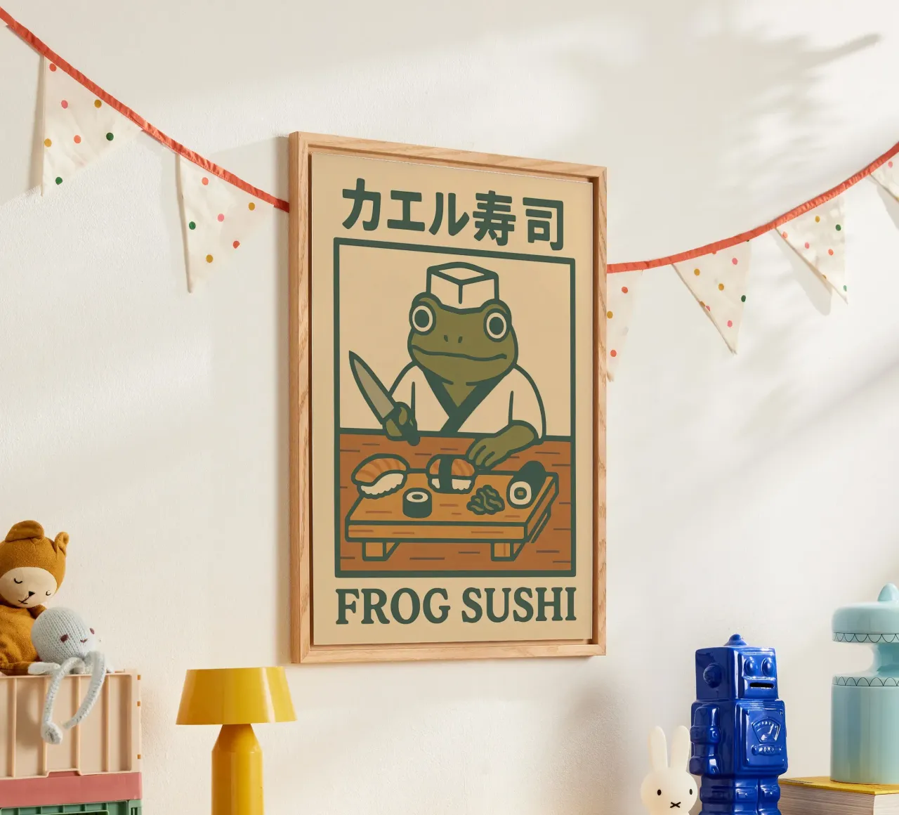 Frog Sushi Chef plexiglass da Ryley Smith traveler