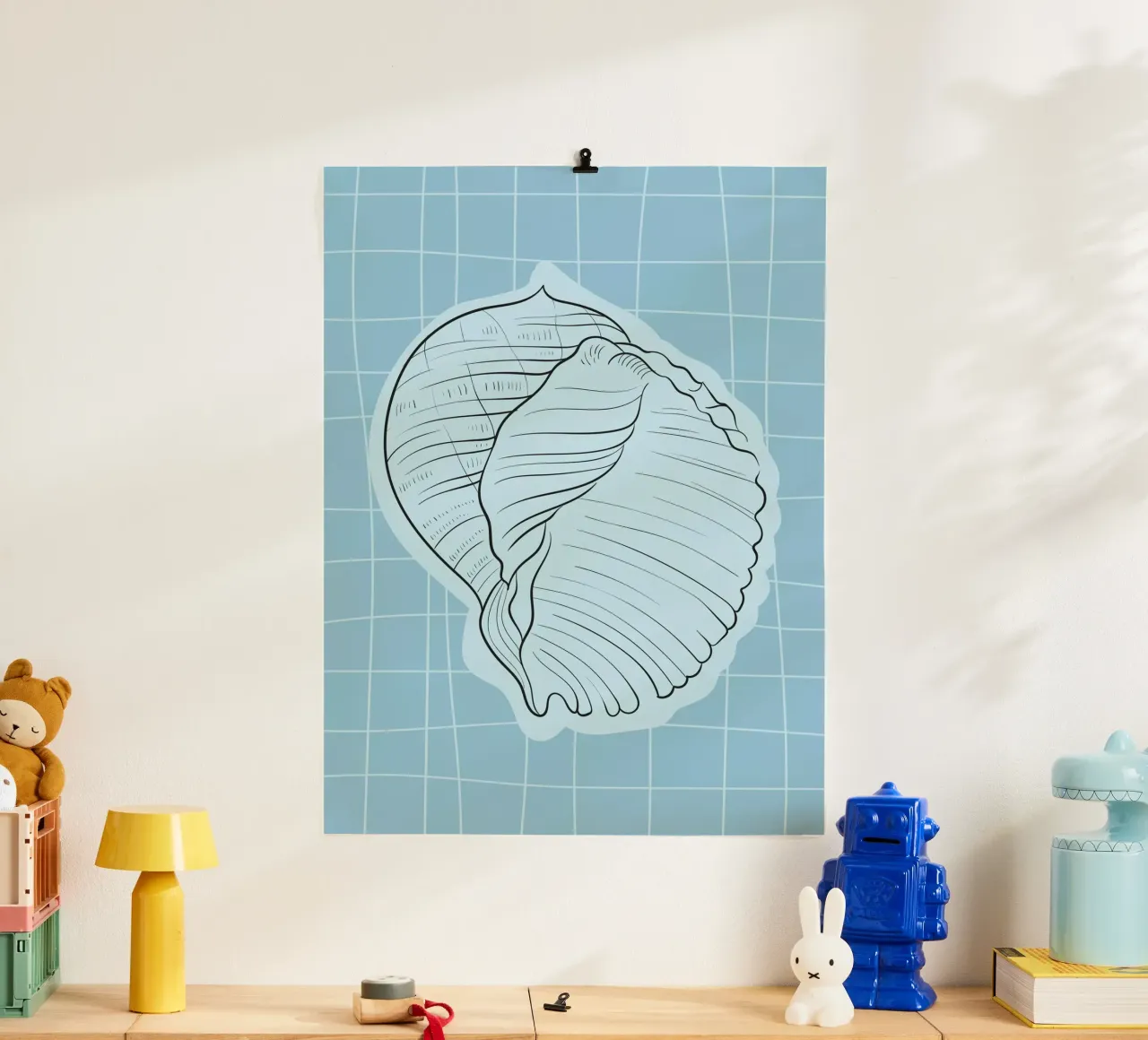 Seashell poster con telaio in alluminio da Artsy Bessy