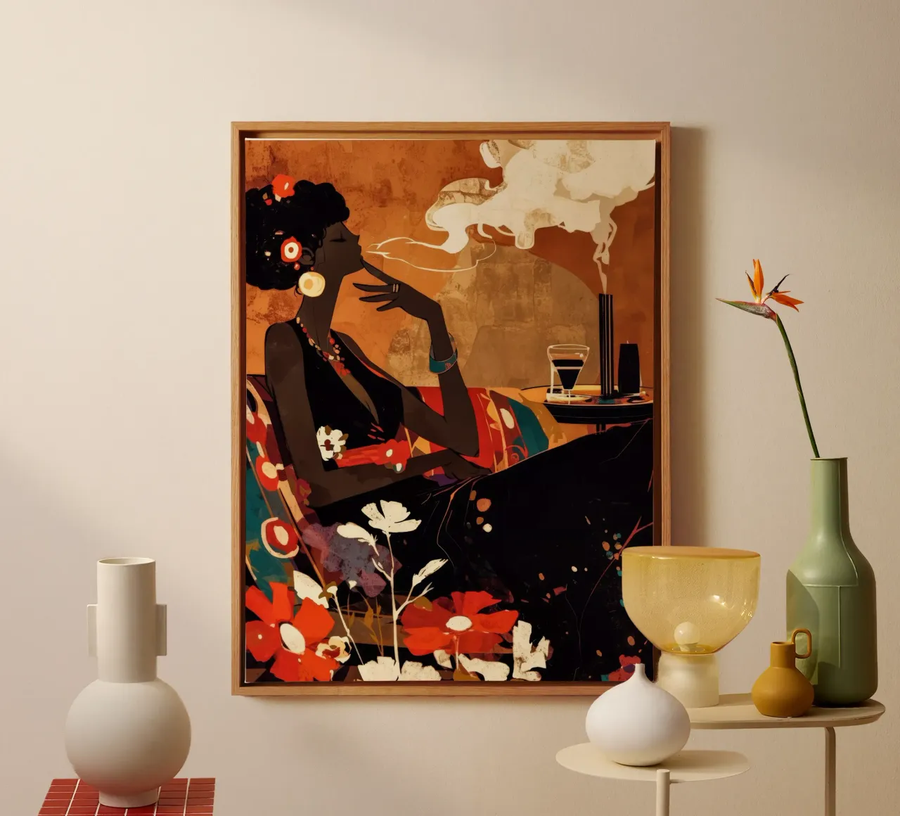 Lounge canvas met Baklijst van Artsy Bessy