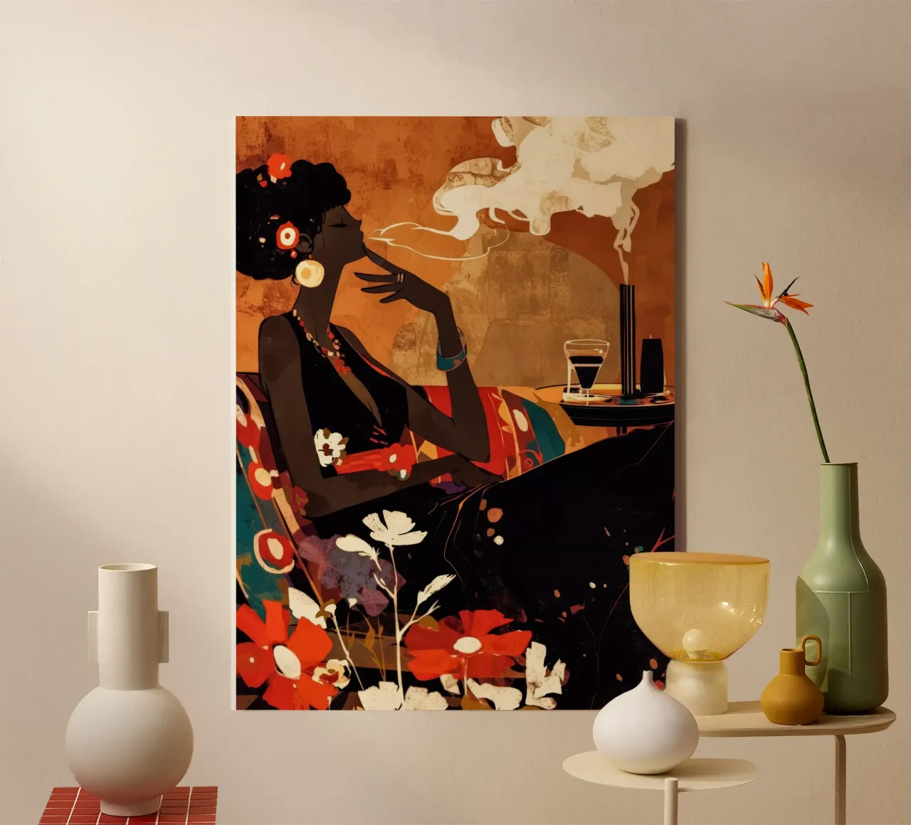 Lounge canvas met Baklijst van Artsy Bessy