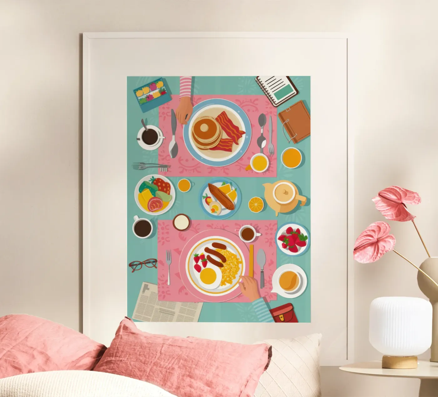 Joyful Breakfast Flatlay poster da Solace Light