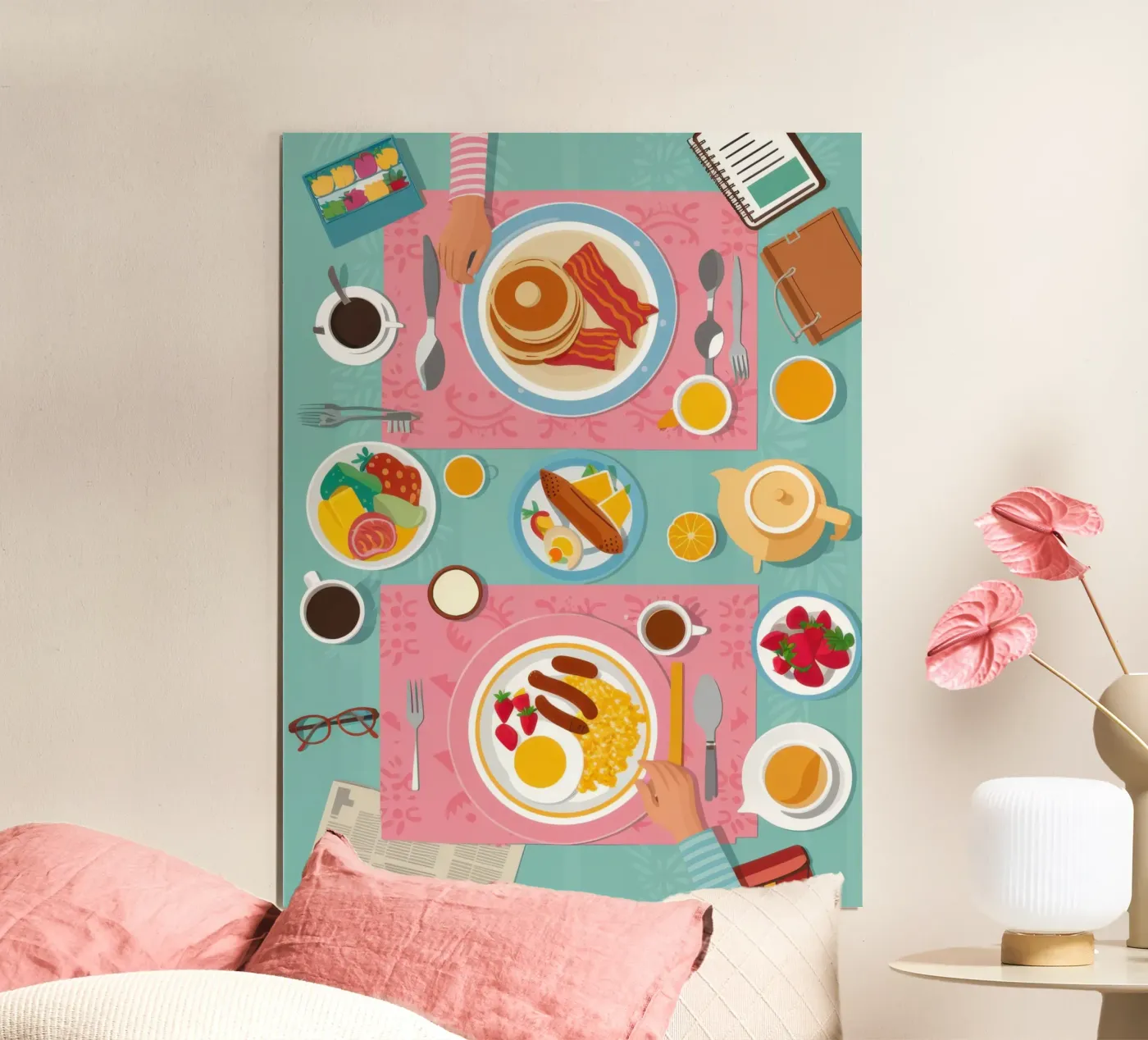Joyful Breakfast Flatlay poster da Solace Light