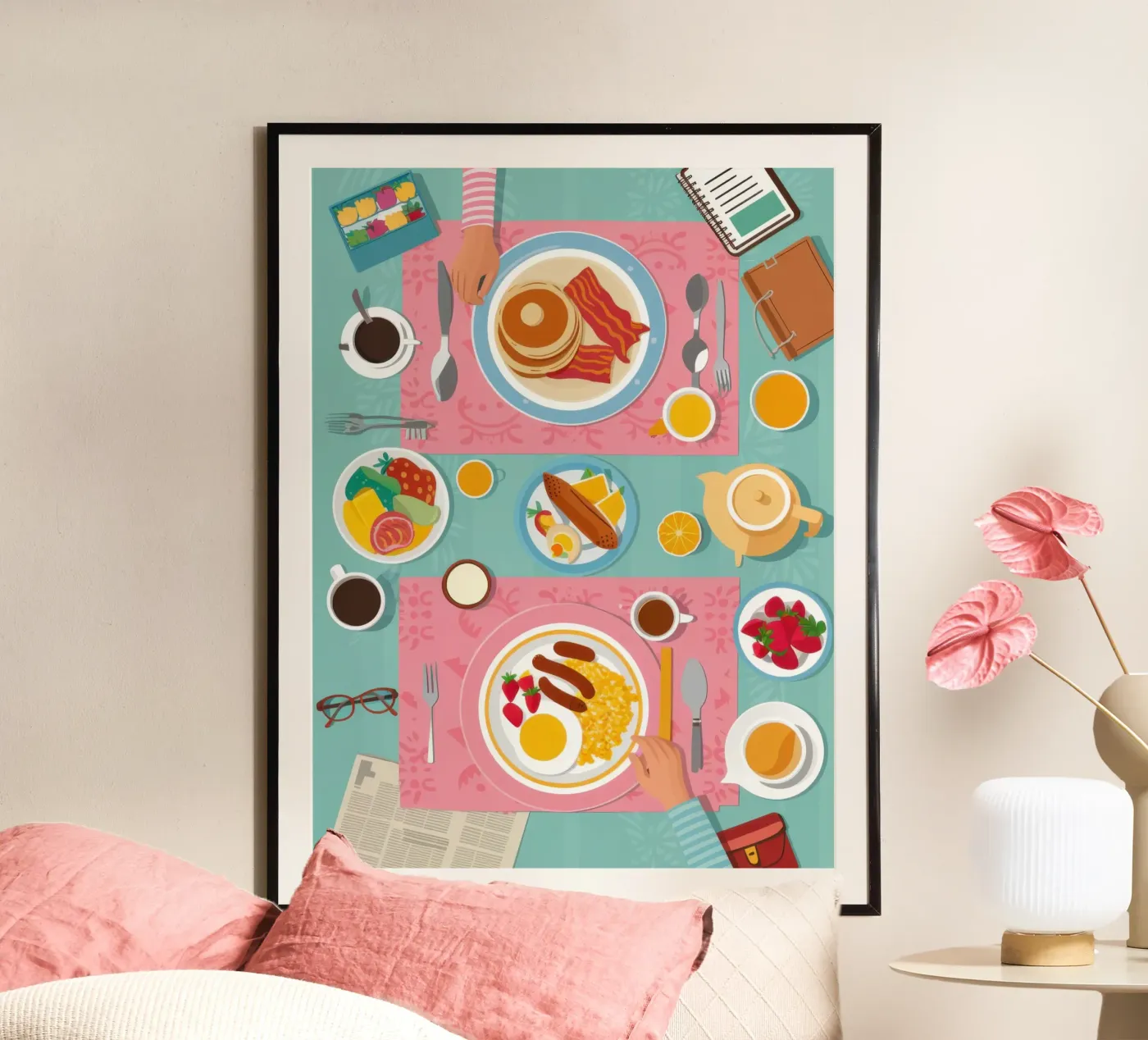 Joyful Breakfast Flatlay poster da Solace Light