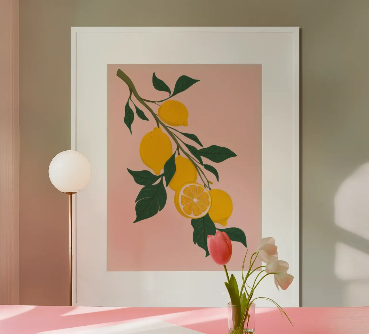 Elegant Lemon Serenity poster by Solace Light