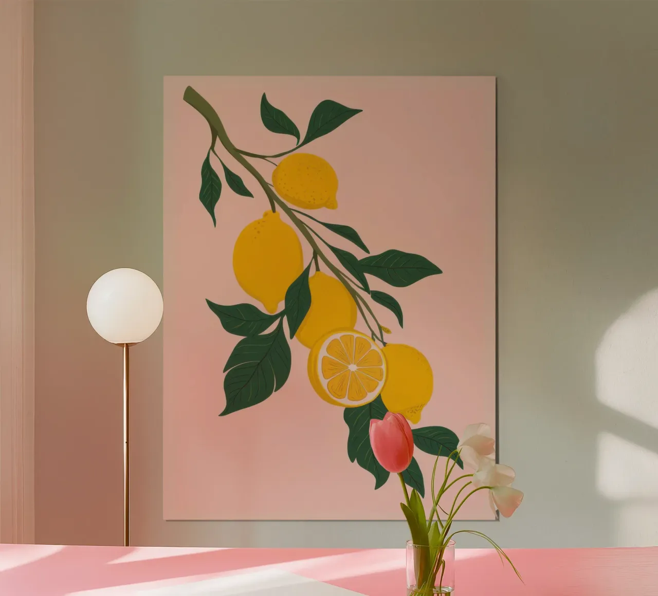 Elegant Lemon Serenity poster by Solace Light