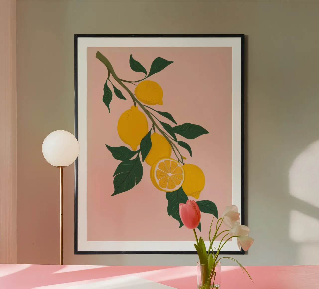 Elegant Lemon Serenity poster by Solace Light