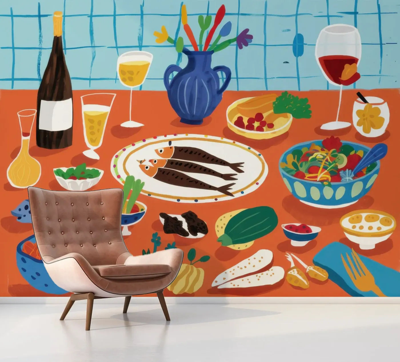 Bountiful Tapas Feast fotobehang van Solace Light