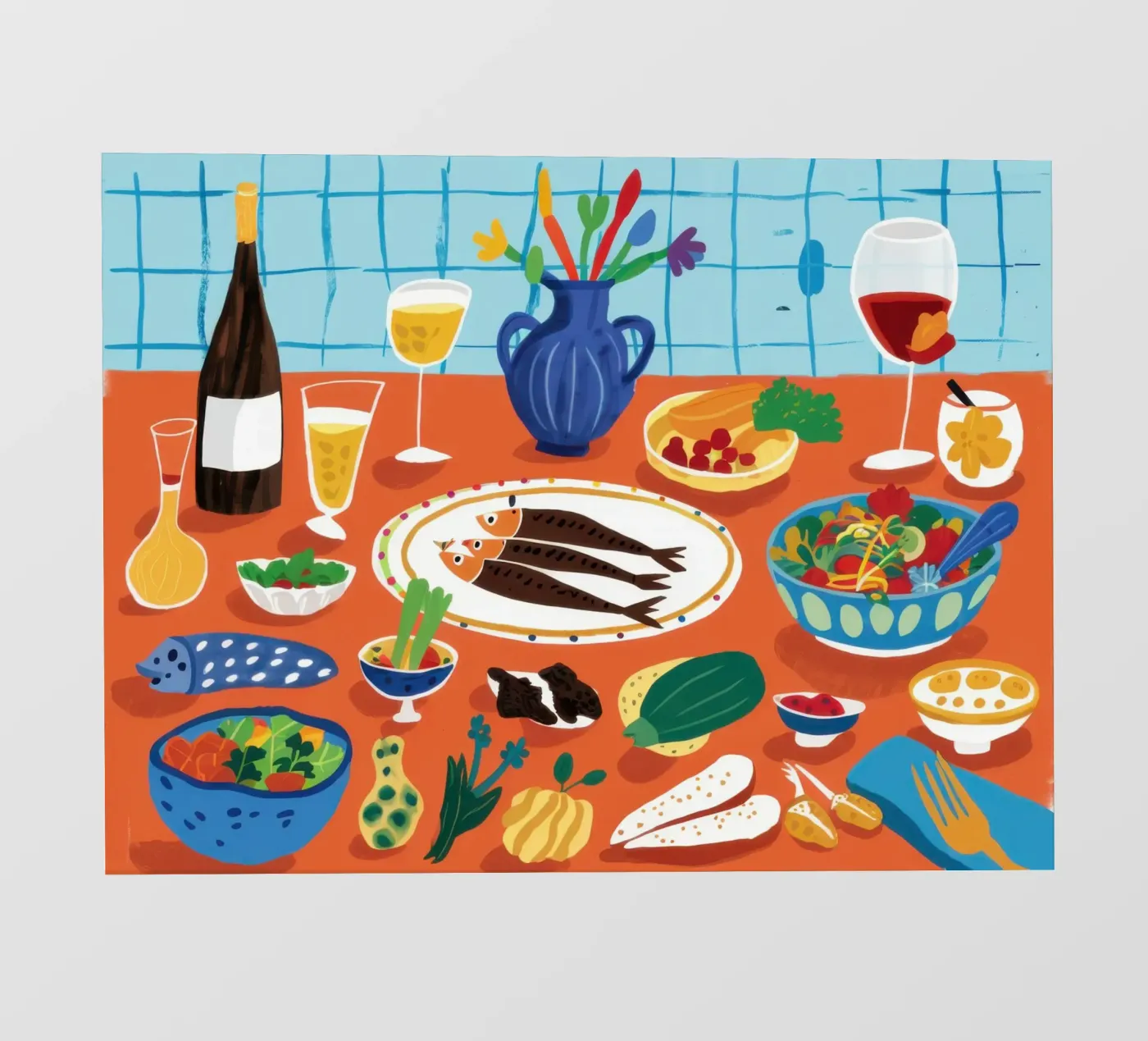 Bountiful Tapas Feast fotobehang van Solace Light