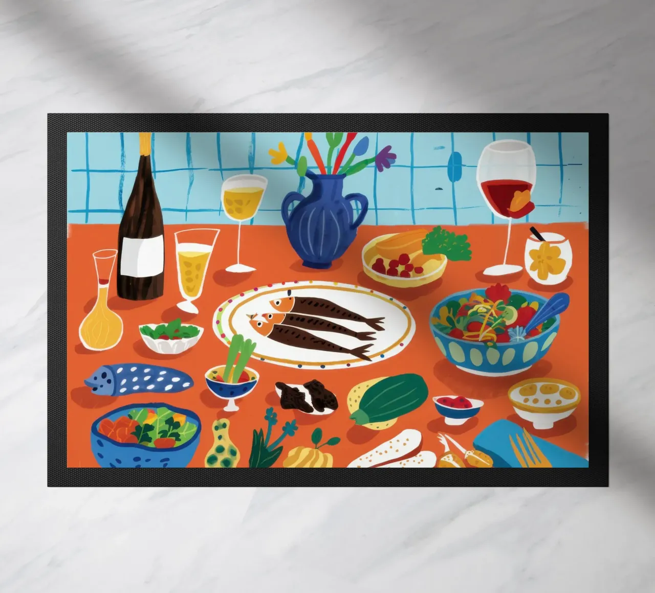 Bountiful Tapas Feast doormat by Solace Light