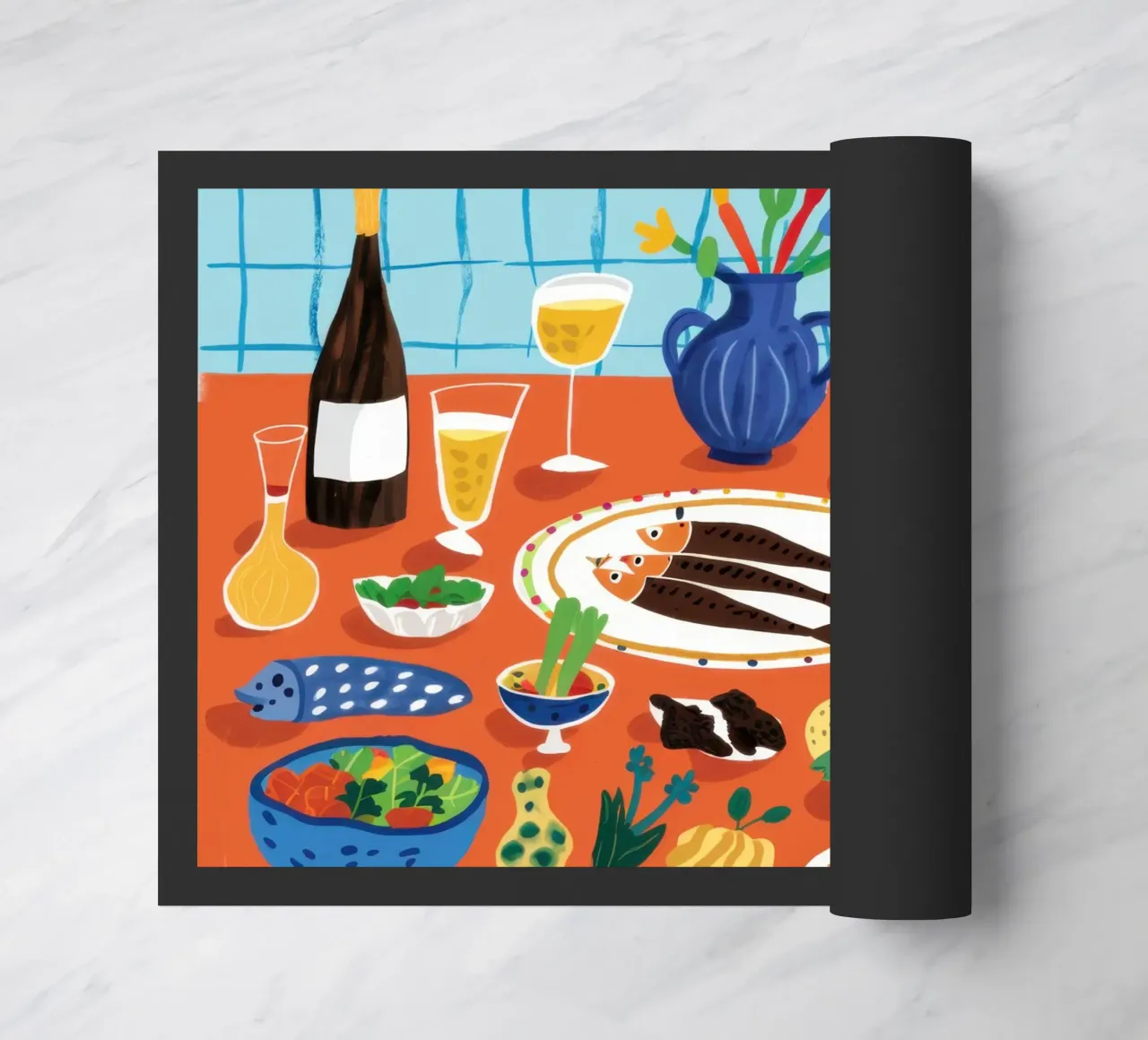 Bountiful Tapas Feast doormat by Solace Light