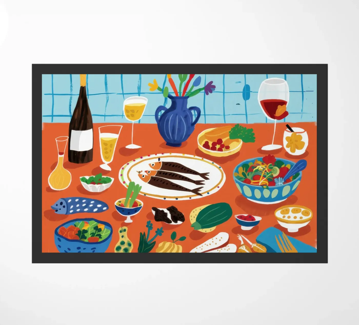Bountiful Tapas Feast doormat by Solace Light