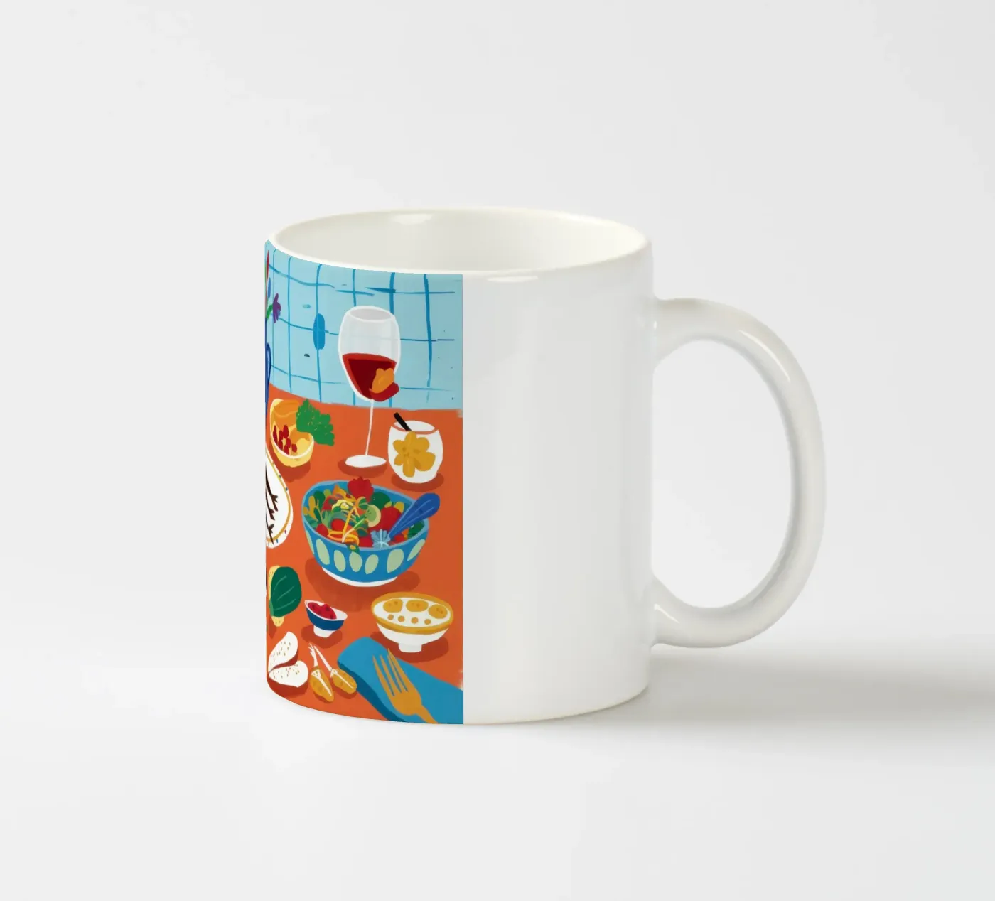 Bountiful Tapas Feast ceramic mug by Solace Light