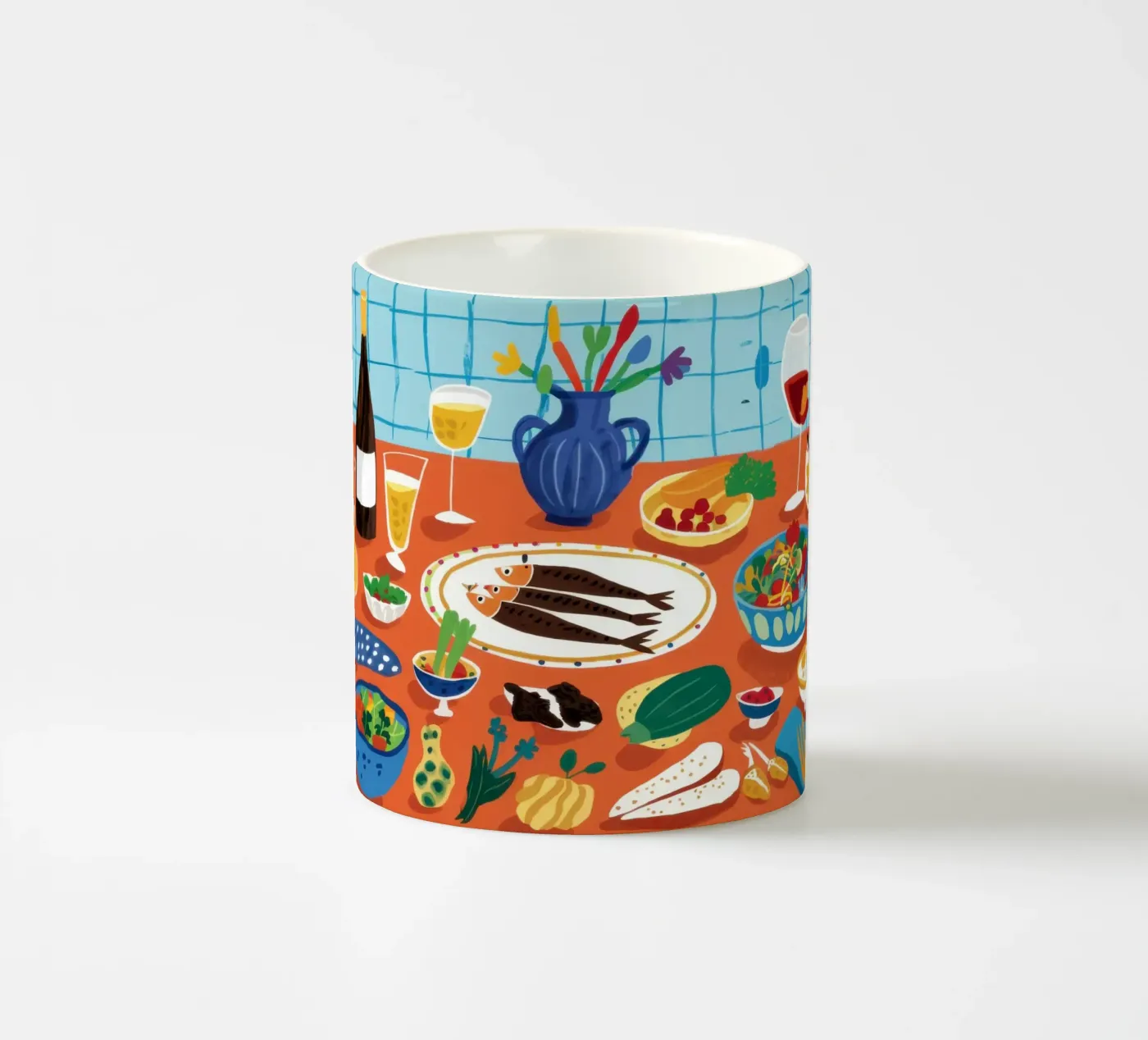 Bountiful Tapas Feast ceramic mug by Solace Light
