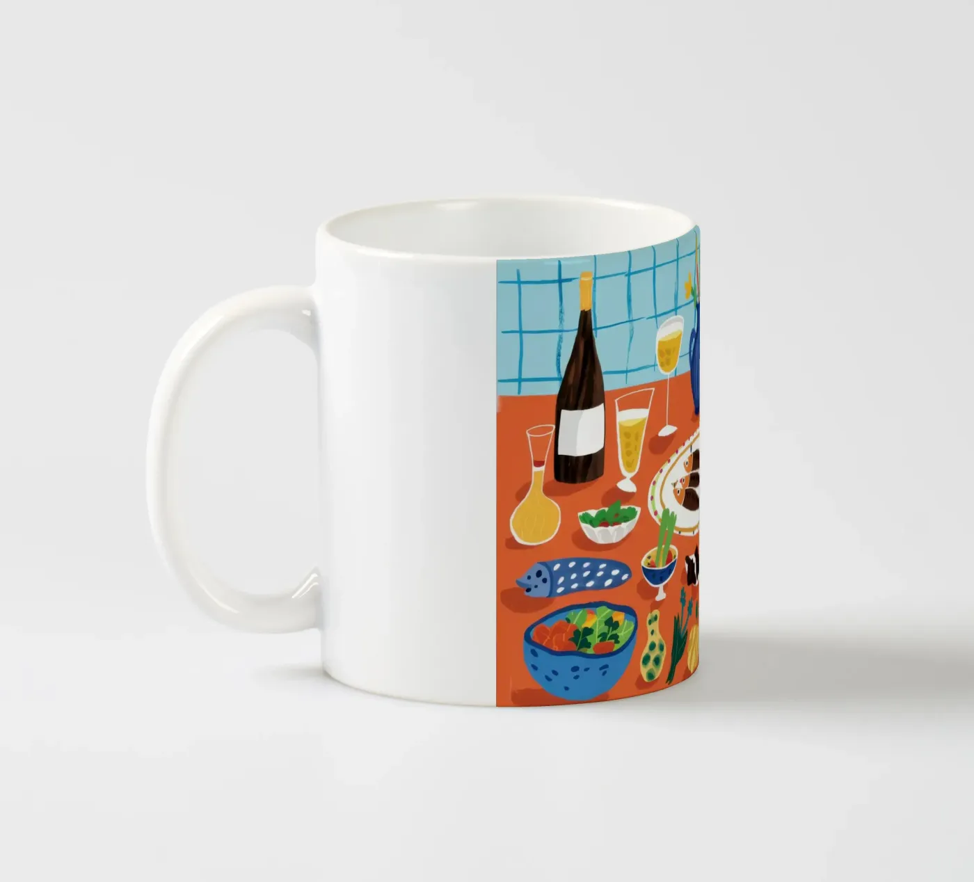 Bountiful Tapas Feast ceramic mug by Solace Light