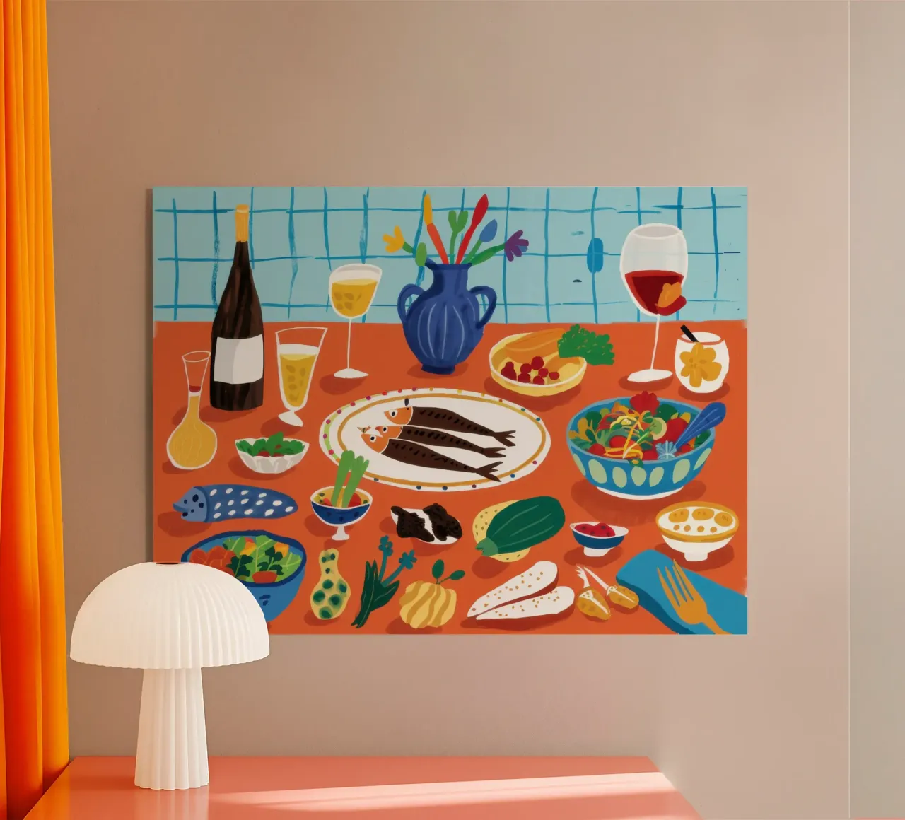 Bountiful Tapas Feast acrylic glass by Solace Light