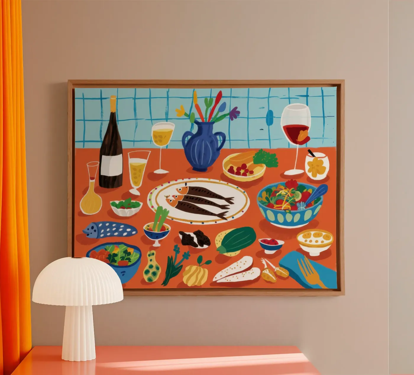 Bountiful Tapas Feast canvas by Solace Light