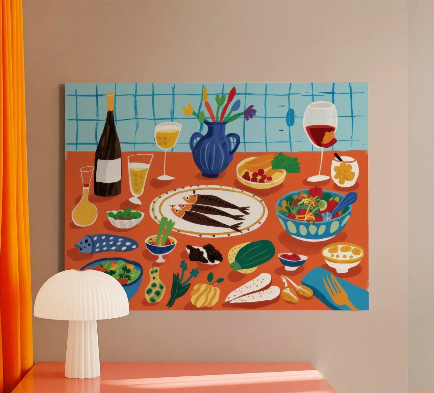 Bountiful Tapas Feast canvas by Solace Light