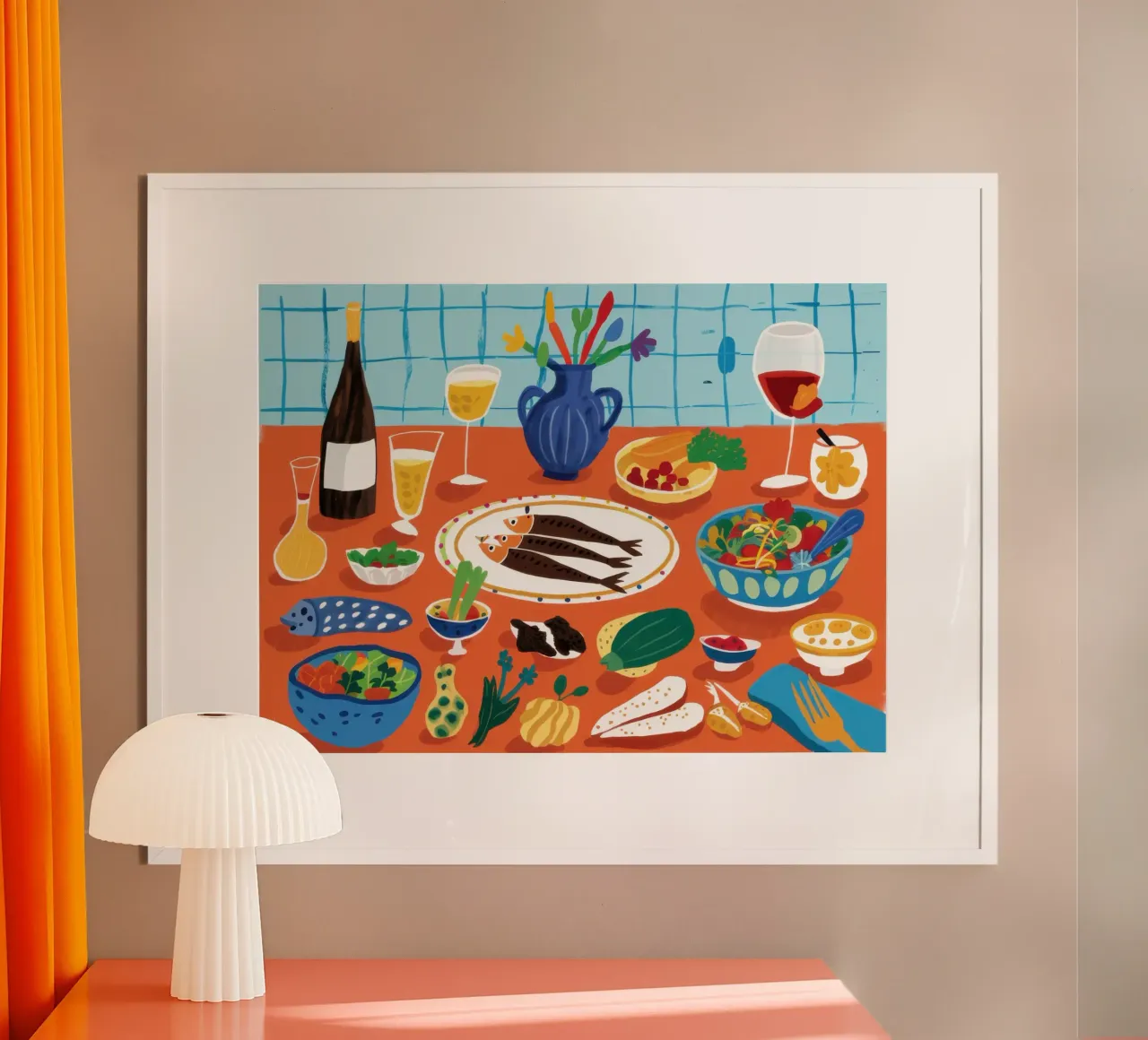 Bountiful Tapas Feast poster by Solace Light