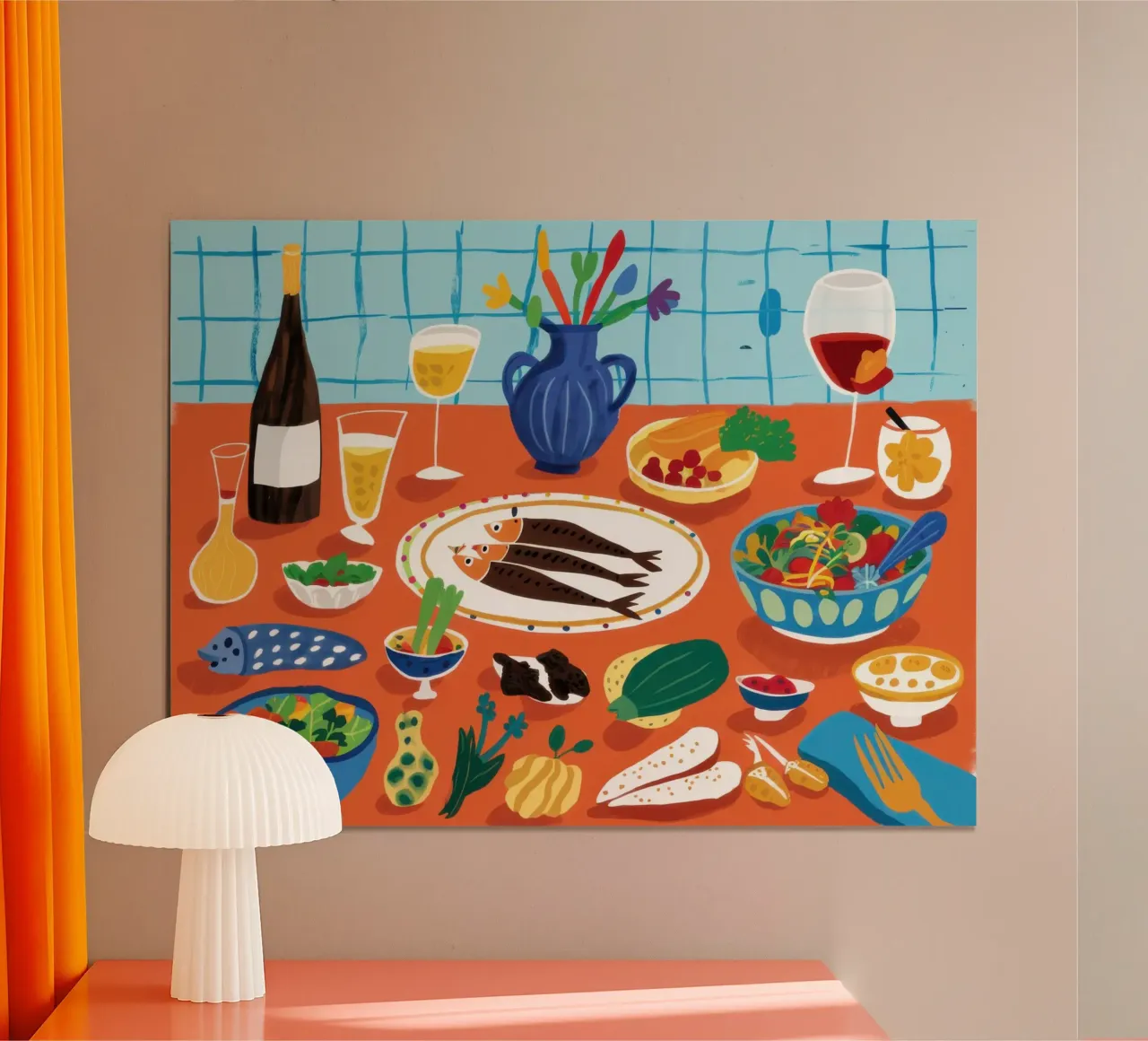 Bountiful Tapas Feast poster by Solace Light