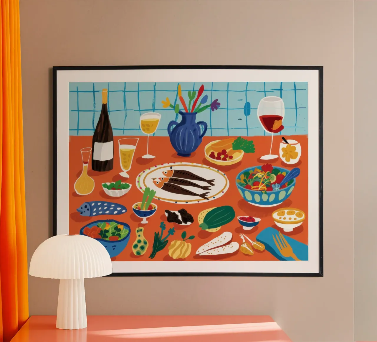 Bountiful Tapas Feast poster by Solace Light