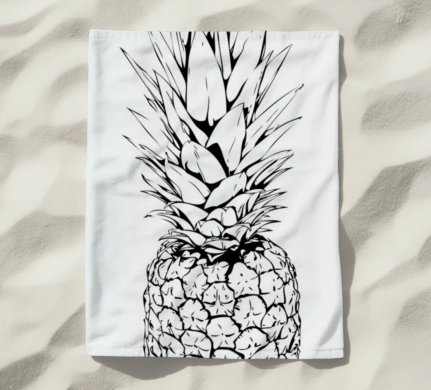 Pineapple strandhanddoek van Honeymoon Hotel