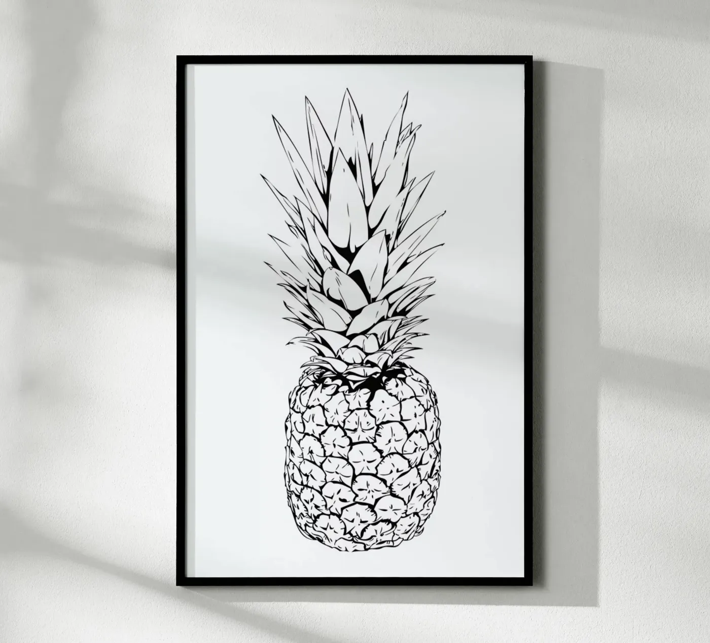 Pineapple Poster mit Holzrahmen von Honeymoon Hotel