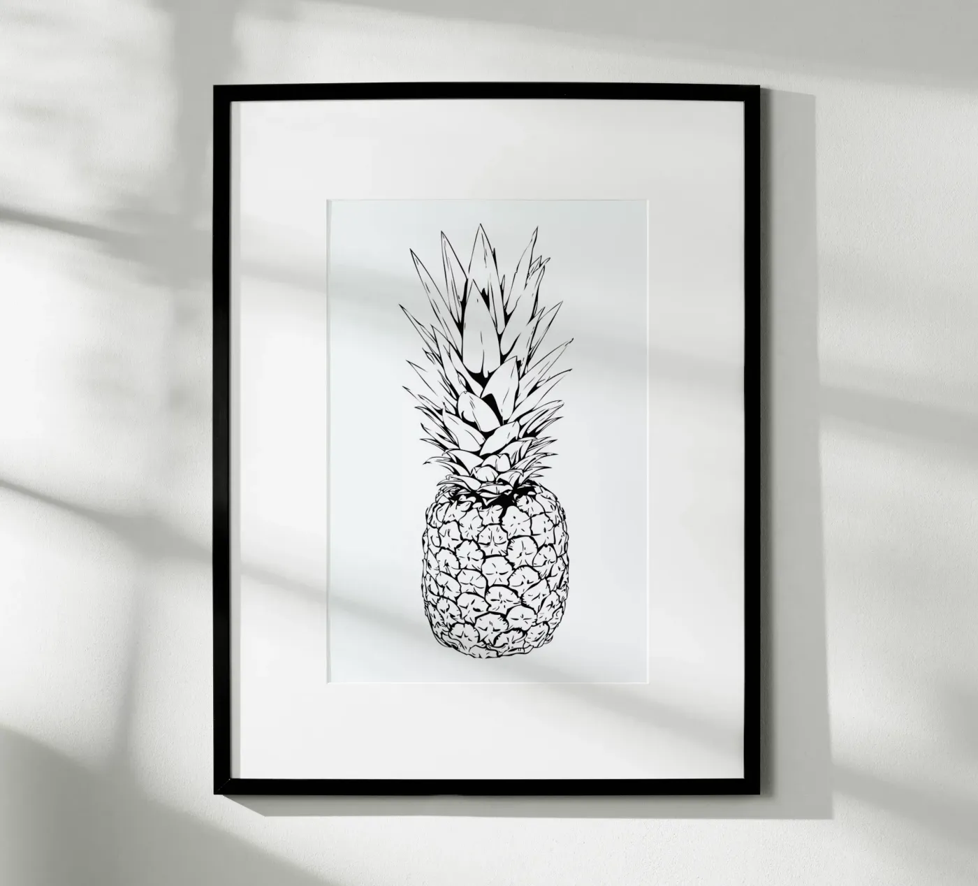Pineapple Poster mit Holzrahmen von Honeymoon Hotel