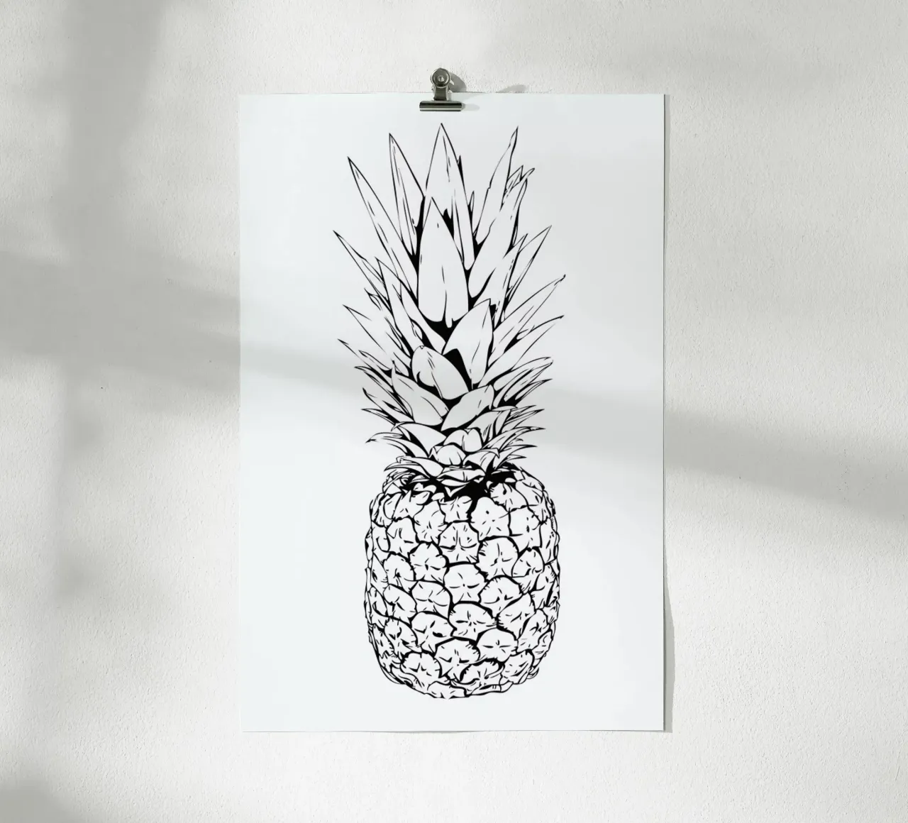 Pineapple poster con telaio in legno da Honeymoon Hotel