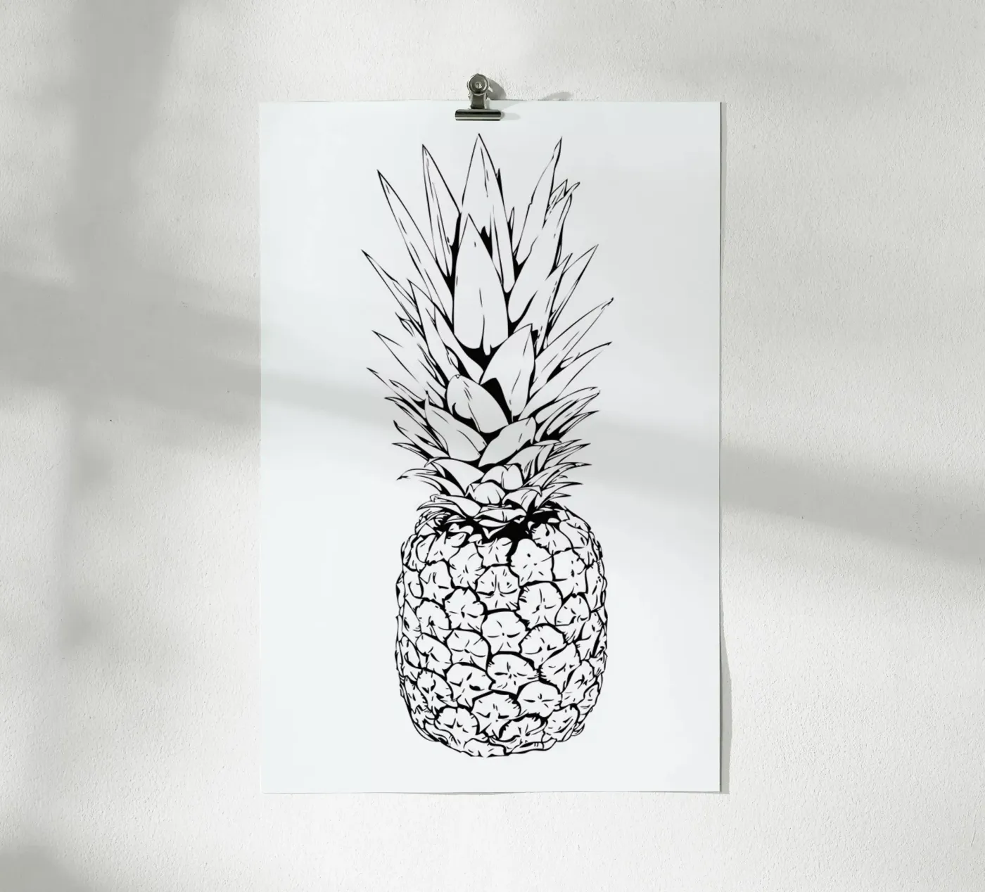 Pineapple Poster mit Holzrahmen von Honeymoon Hotel