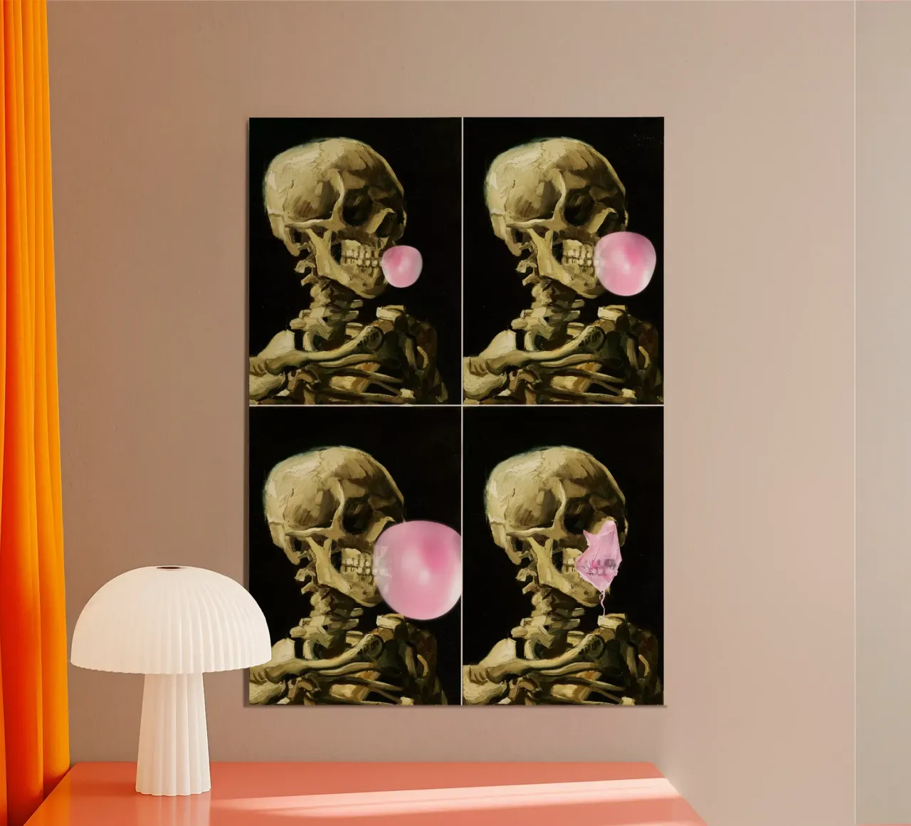 Skull Gum Explosion alluminio dibond da Dikhotomy
