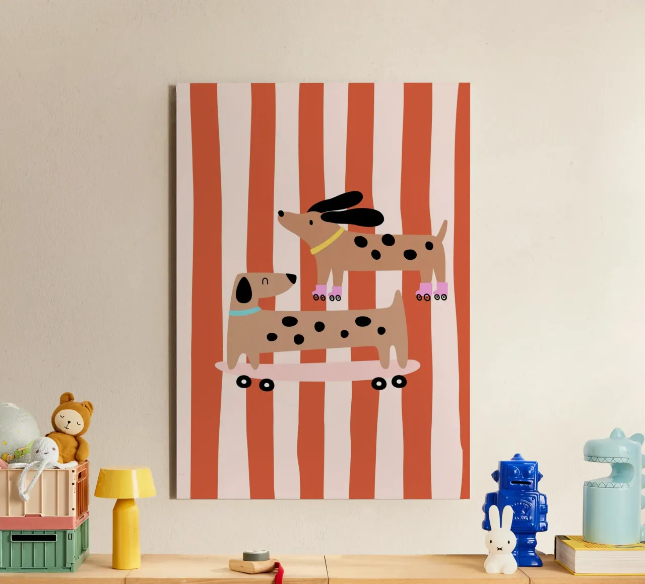 Dackel Sakteboard Alu-Dibond von PurePeachKids