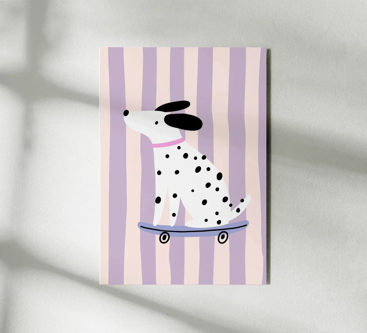 Dalmatiner Skateboard Alu-Dibond von PurePeachKids