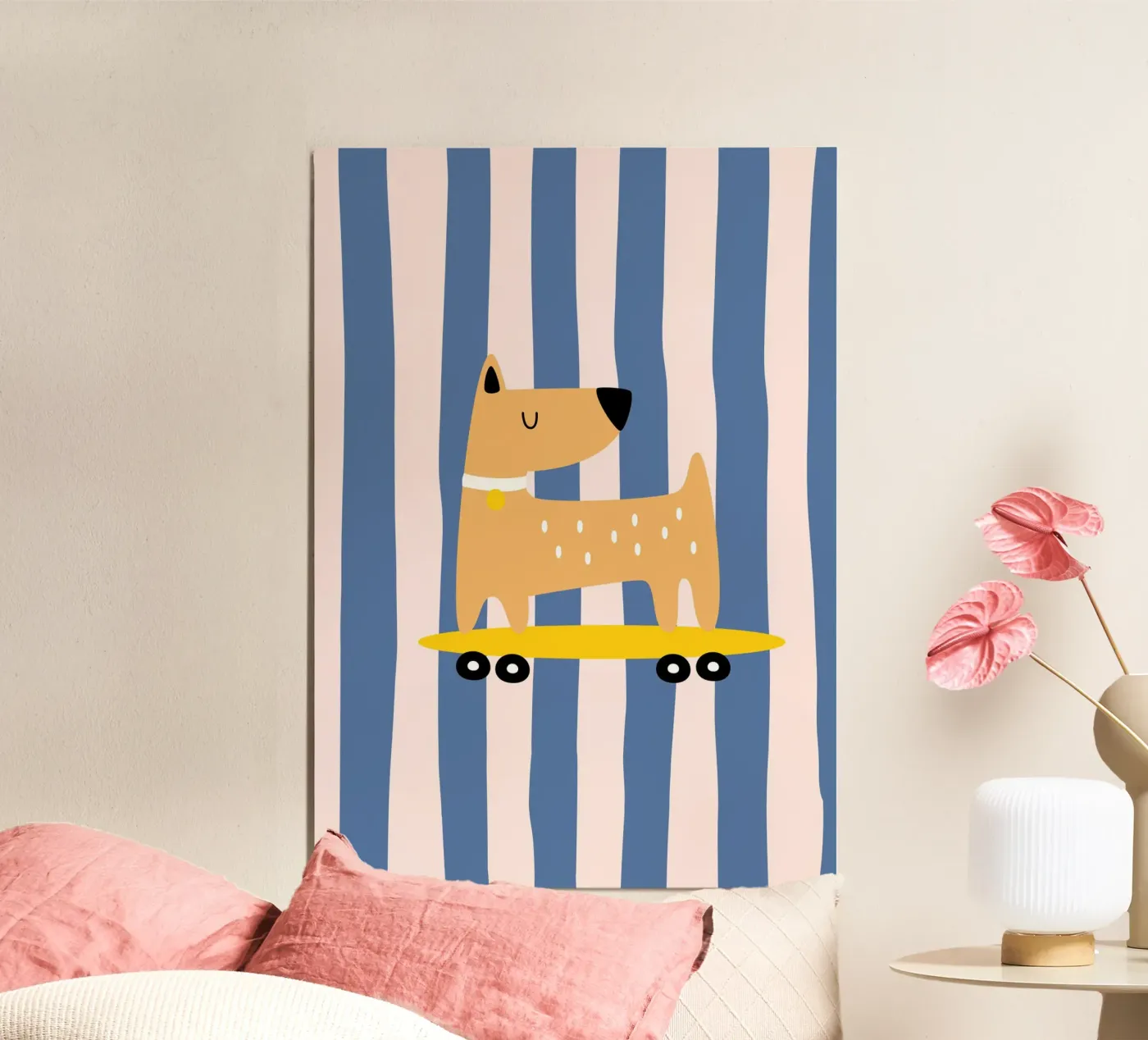 Dog on Skateboard poster de PurePeachKids