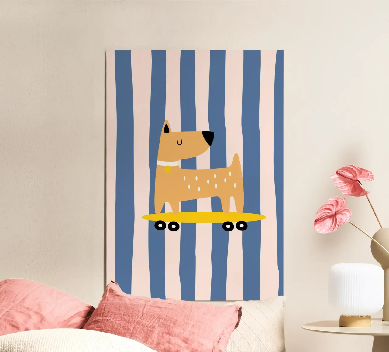 Dog on Skateboard poster by PurePeachKids