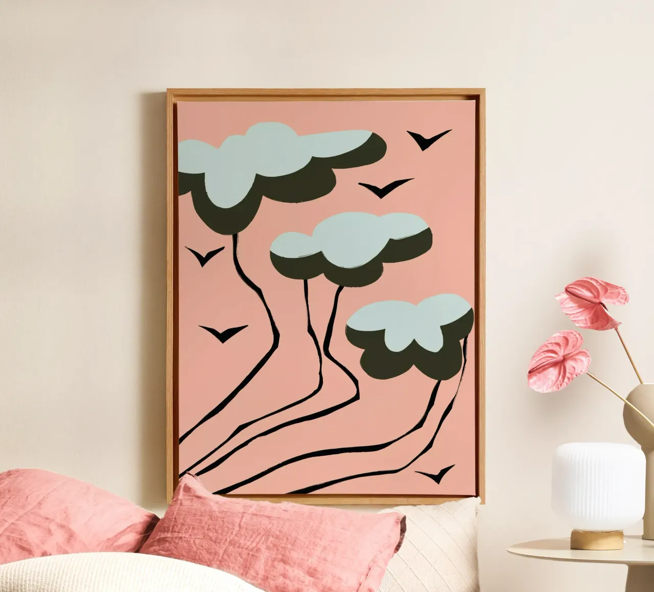 Clouds tela con Cornice a cassetta da Artsy Bessy