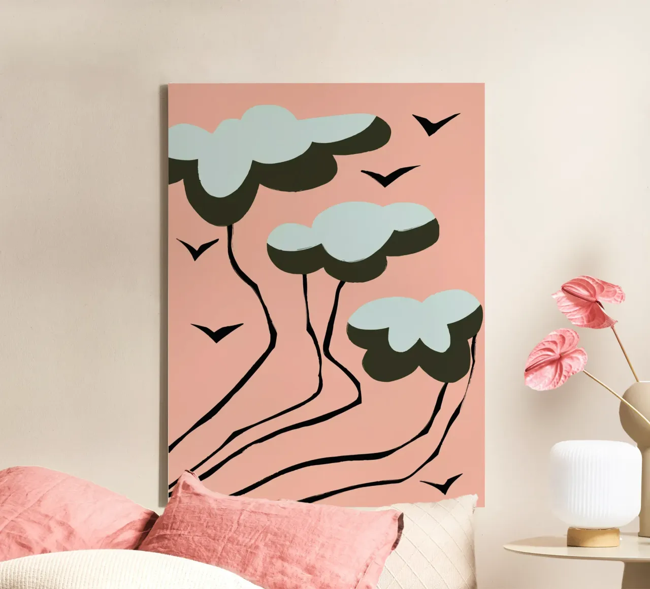 Clouds tela con Cornice a cassetta da Artsy Bessy